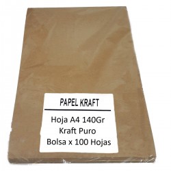 Papel Kraft A4 140 Gramos...