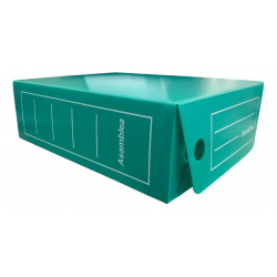 Caja Archivo Plástica Oficio 12 Asamblea Verde