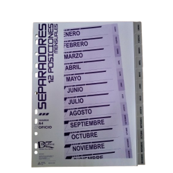 Separadores A4 u Oficio...