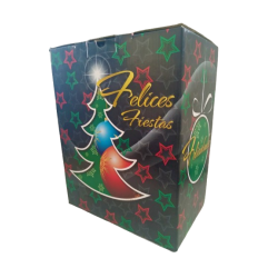 Caja Navideña de Cartón con...