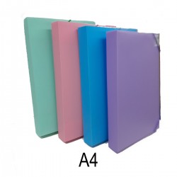 Caja Pvc A4 Lomo 4Cm Pastel